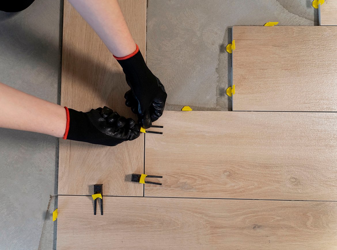 Instalación de suelo laminado en salón